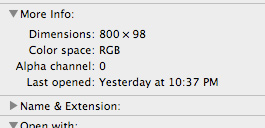 clean colour profile shown in file info